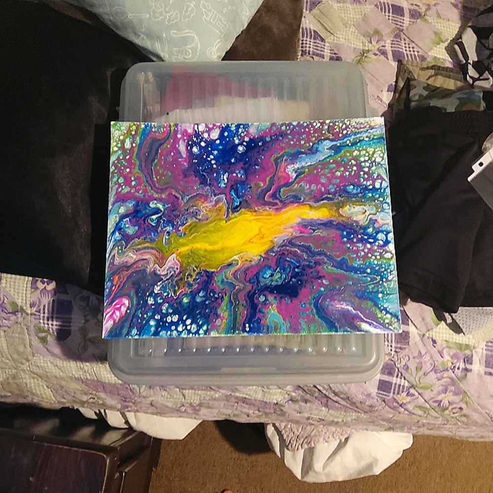 "Happy Aura" acrylic painting